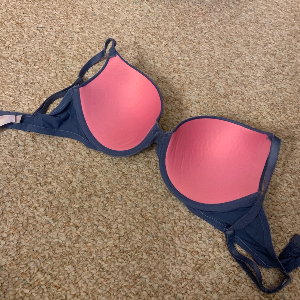 PINK bra color blue size 34D